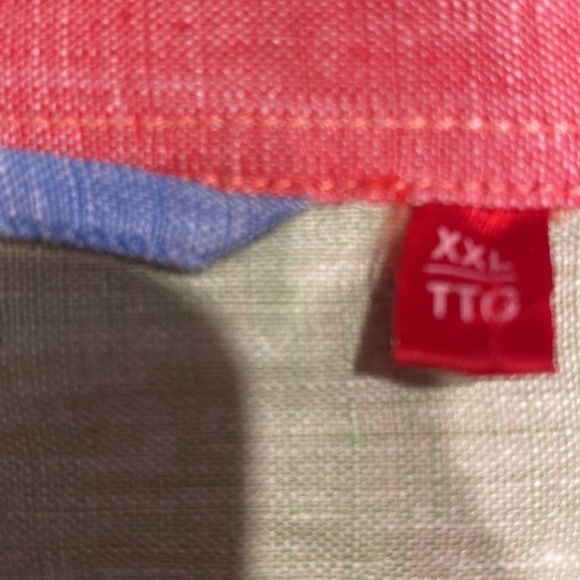 M Report Collection button down long sleeve solid red plus size shirt XXL. EUC - Picture 4 of 5